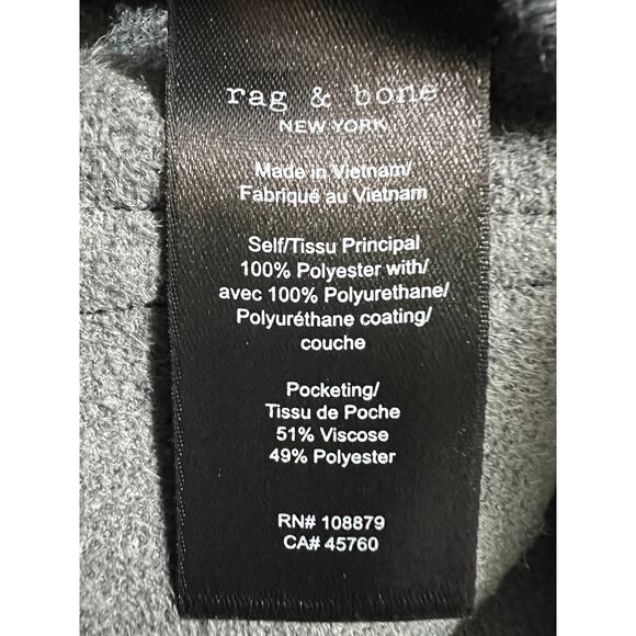 RAG & BONE WOMENS 23 HARLOW FULL LENGTH FAUX LEATHER STRAIGHT PANT BLACK NEW - Picture 13 of 15